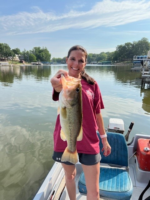 Steph fishing